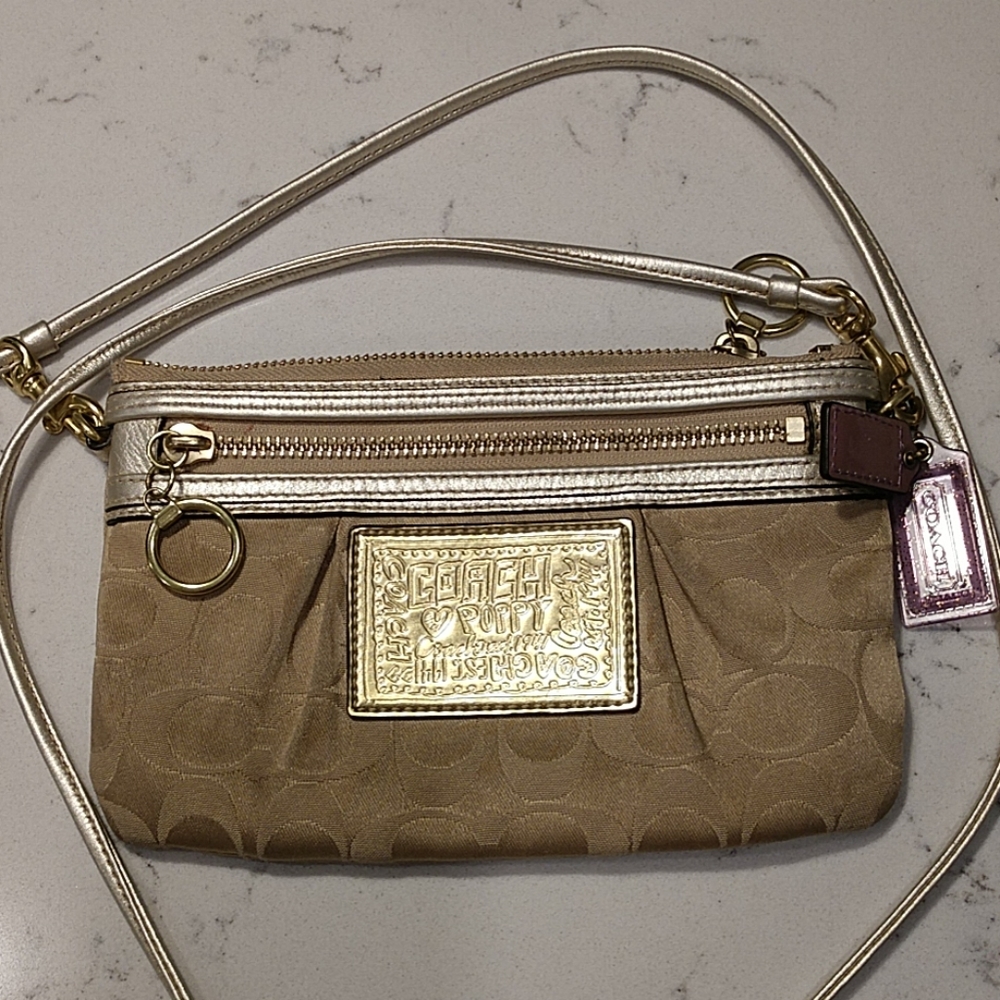 Coach Small Purse Gold Shoulder Strap